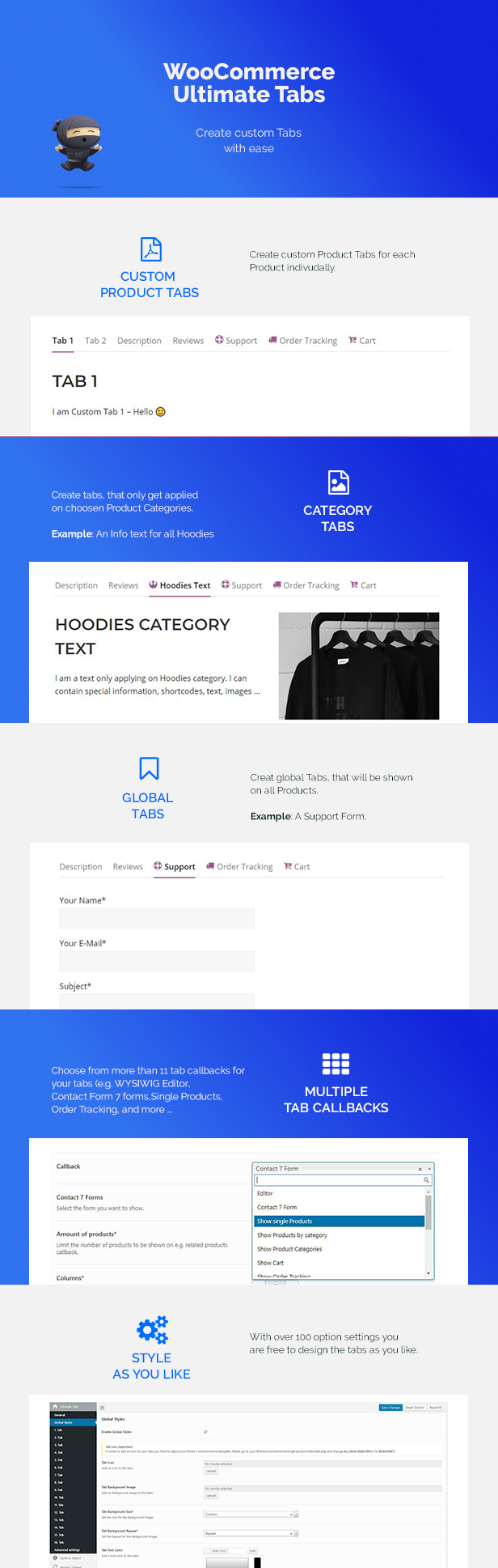 WooCommerce Custom Tabs Plugin